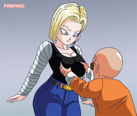 rule 34 android 18 animated artist name bald belt blonde female