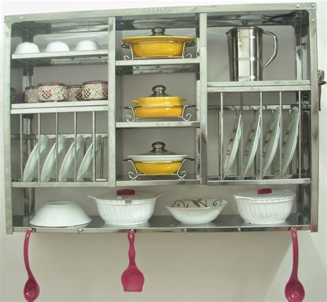 stainless steel kitchen plate rack dish dryer display rack stainless steel wall hanging