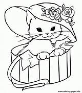 Coloring Kitten Pages Online Print sketch template