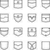 Pocket Drawing Jeans Vector Illustrations Pockets Clip Template sketch template