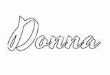 Cursive Donna Donnie Letters sketch template