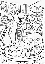Ratatouille Coloring Pages Printable Disney Kids Cartoon Remy Cheese Smelling Foods Colors Color 4kids Game Print Visit sketch template