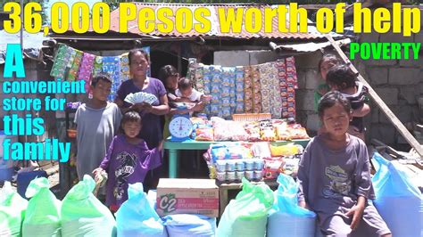 giving  pesos   poor filipino family   philippines