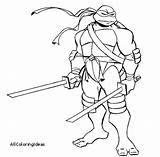 Leonardo Coloring Ninja Pages Mutant Teenage Printable Turtles Getcolorings Color sketch template