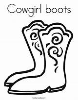 Boots Coloring Cowgirl Boot Shoes Print Pages Twistynoodle High Noodle Template Heels Built California Usa Twisty Favorites Login Add Popular sketch template