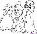 Coloring Alvin Chipmunks sketch template