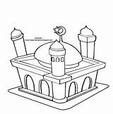 Mewarnai Ibadah Agama Masjid Hitam Sketsa Berdoa Hindu Semua sketch template