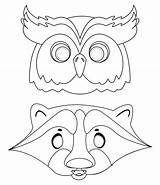 Animal Masks Printables Forest Mask Woodland Printable Kids Animals Color Printablee Fox Bunny Via sketch template