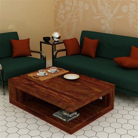 kendalwood furniture solid wood rectangle shape coffee table  living