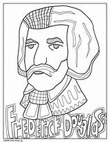 Douglass Frederick Coloring Pages History Getcolorings Month Color Getdrawings sketch template