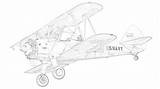 Coloring Pages Biplanes Biplane Stearman Filminspector Boeing sketch template
