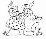 Oops Riscos Tecido Ladybug Flores Fraldas Stamps sketch template