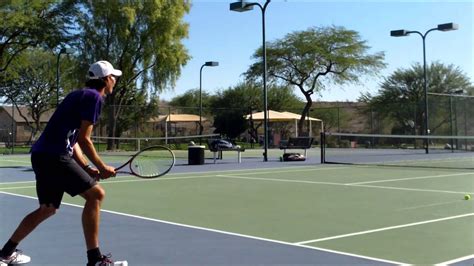 Tennis Practice College Player Backhands Video Youtube