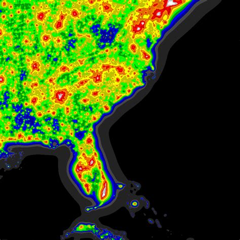 light pollution map  post  mapporn astronomy light pollution map florida
