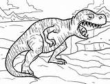 Tyrannosaurus sketch template