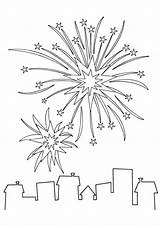 Fireworks Year sketch template