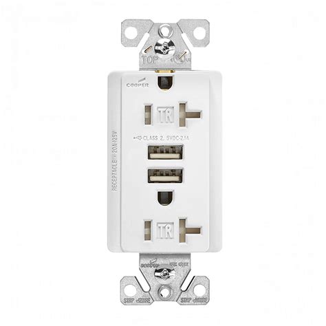 receptacle duplex combination usb charger  trw   general supply