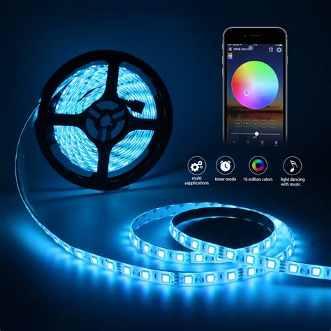 leds rgb led strip light  smd waterproof  tv backlight keys wifi remote