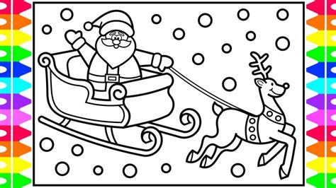 draw santas sleigh step  step  kids santa claus sleigh