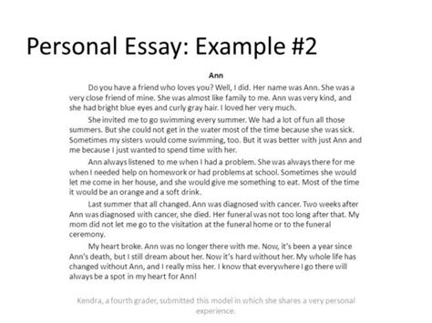 personal essay examples topics format   caedubirdiecom
