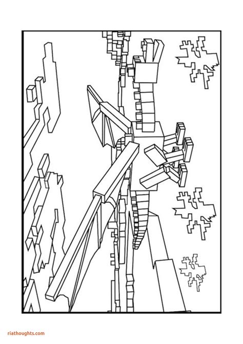 minecraft coloring pages ender dragon  getdrawings