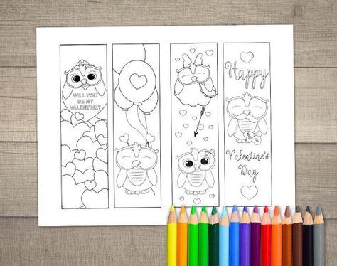 valentines day coloring bookmarks valentines day bookmarks