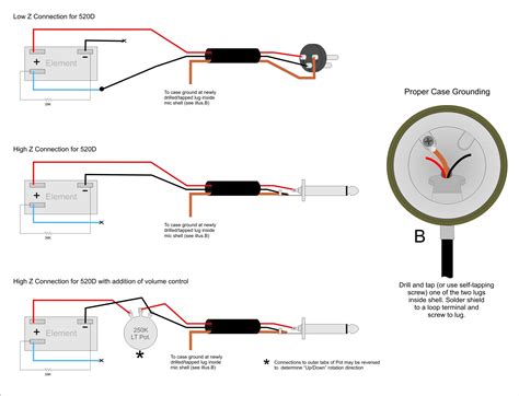 pin microphone wiring diagrams