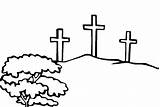 Coloring Pages Friday Good Crosses Three Getcolorings Color sketch template