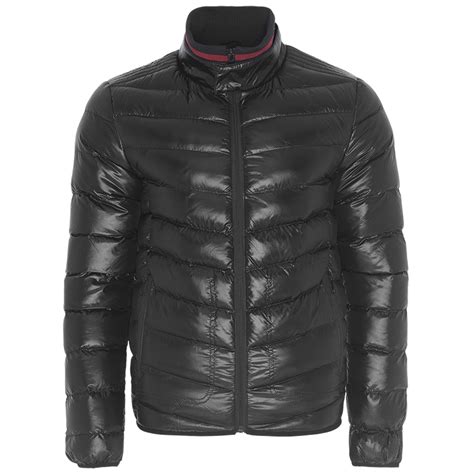 mens brave soul padded quilted glossy funnel puffer jacket winter