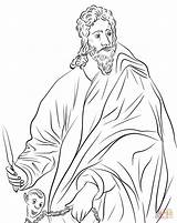 San Apostolo Apostle Bartholomew Disegno Nathanael Bibbia Supercoloring Martino Coloringpagesonly Fresco Bartolomeo sketch template