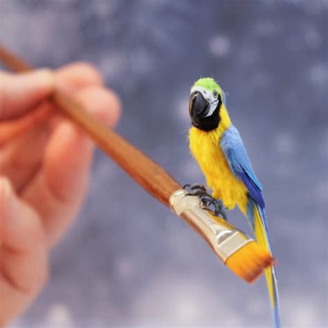 poseable miniature birds designed  katie doka colossal
