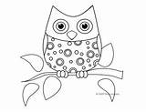 Owl Coloring Pages Gufo Cute Printable sketch template