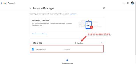 how to see facebook password once logged in