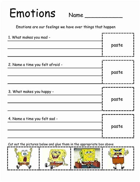 printable social emotional learning worksheets web  great tool