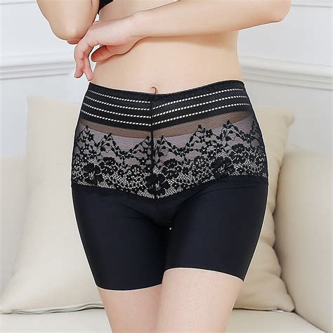 soft  comfortable silk material shorts safety pant  women lace printed panties big size