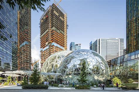 amazons seattle spheres   evolution   architectural biosphere architect magazine