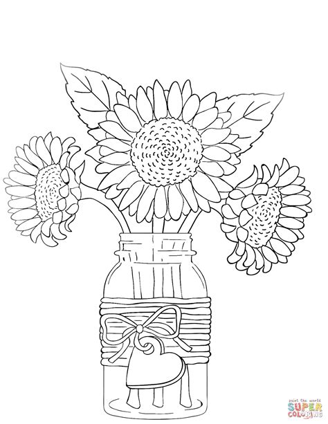 coloring pages printable sunflower subeloa
