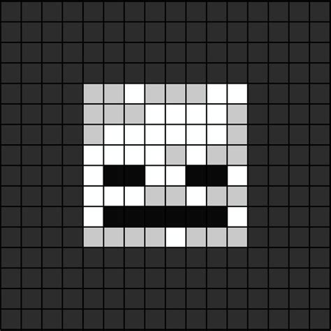 skeleton face pixel art pixel art dibujos en cuadros acuarelas de