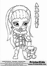 Monster High Pages Coloring Abbey Chibi Getdrawings Getcolorings Print Color sketch template