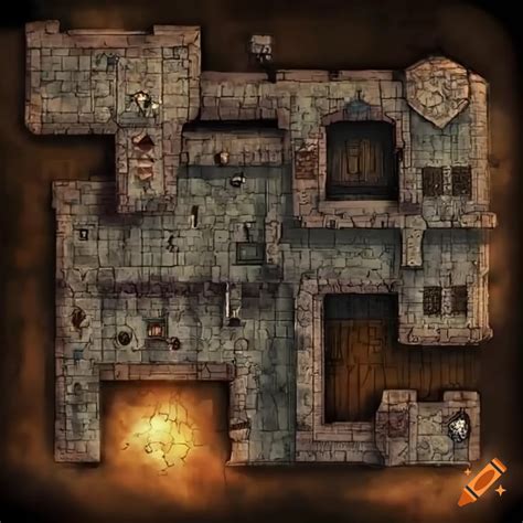 rpg dungeon castle map