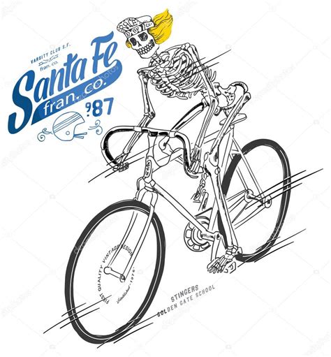 skeleton riding bicycle stock vector image  cdepositphotos