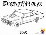 Coloring Pages Car Gto Pontiac Hot Rod Cars Muscle Print Popular Brawny sketch template