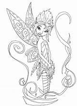 Coloring Fairy Pages Periwinkle Gothic Pixie Fairies Printable Hollow Princess Tinkerbell Wings Cartoon Secret Kids Color Pixies Adult Club Popular sketch template