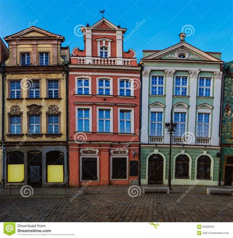 city  poznan poland stock photo image  facade