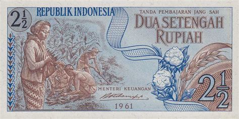 Indonesia P79a 2 5 Rupiah From 1961