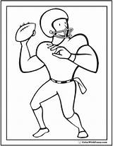 Quarterback Coloring Football Pages Ready Color Sheet Pdf Print Getcolorings School sketch template