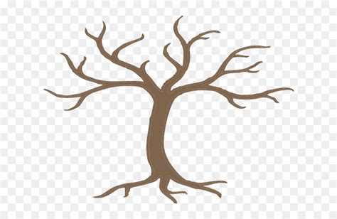 printable brown tree trunk template