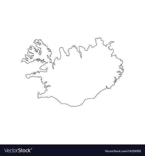 republic iceland map royalty  vector image