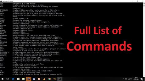 cmd commands list  details  windows  youtube