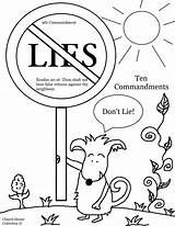 Coloring Commandments Ten Pages Lie Kids Thou Shalt Honesty Sunday School Witness False Bear Drawing Church Thy Sheets Against Bible sketch template